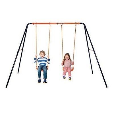 נדנדה כפולה לילדים לחצר 312344 כולל עמודים מבית CITYSPORT