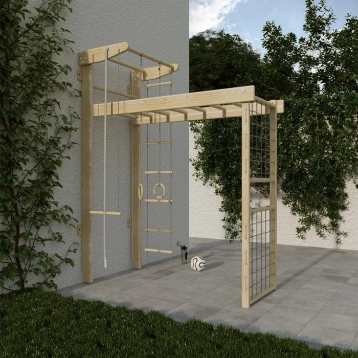 מתקן ספורט לילדים טבעי לחצר כולל סט חבלים מלא 100895 מבית CITYSPORT