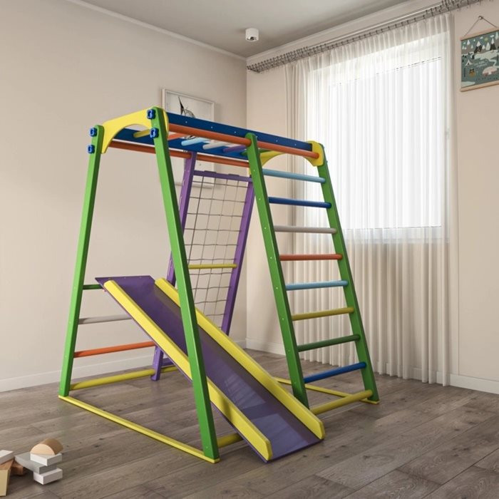 מתקן ספורט לפעוטות ביתי מתקפל 100927 בצבע קשט