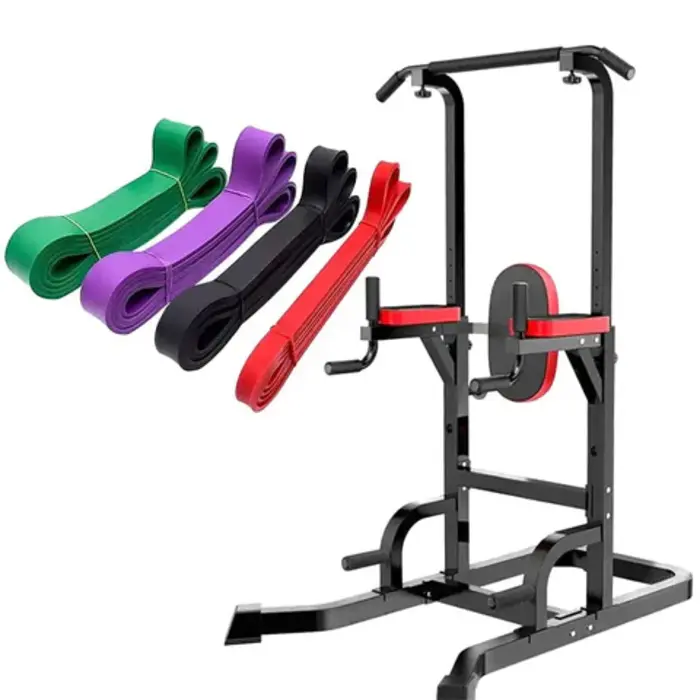 מתקן מתח מקבילים ושכיבות סמיכה עם סט 4 גומיות אימון 101702 מבית CITYSPORT
