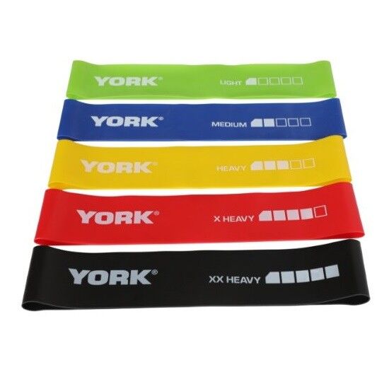 סט 5 גומיות ירך 101942 במגוון רמות התנגדות מבית YORK