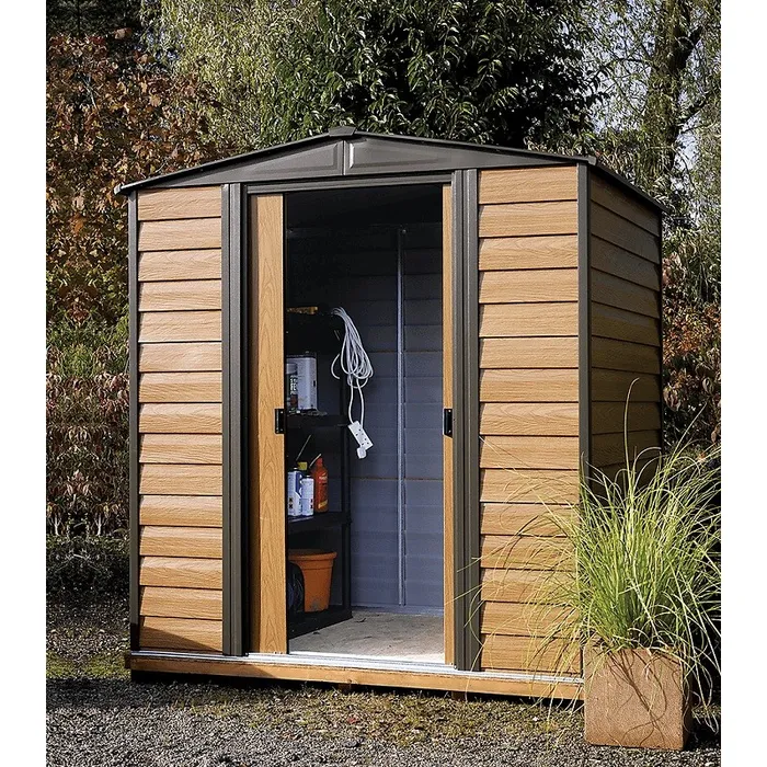 מחסן מתכת דמוי עץ 242774 בגודל 1.94/1.51 מטר דגם WR65 מבית ARROW