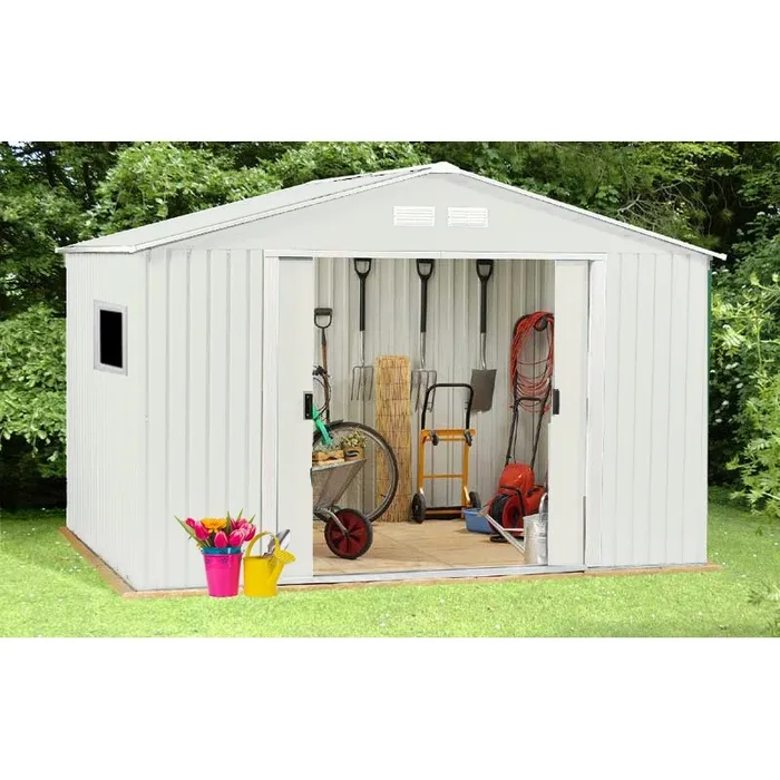 מחסן מתכת פרמיום 242776 בגודל 3.40/3.82 מטר דגם T1112 מבית GARDEN TOP