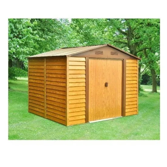 מחסן מתכת דמוי עץ 242888 דגם HW1109 בגודל 2.78/3.23 מטר מבית Garden Top