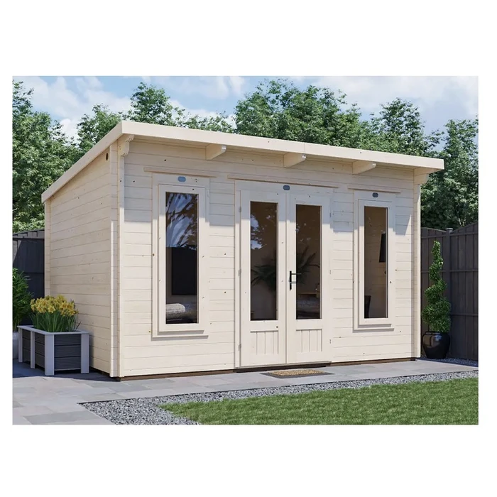 מחסן עץ פרמיום 250922 בגודל 4/3 מטר בעובי 45, דגם TERMINATOR מבית DUNSTER HOUSE