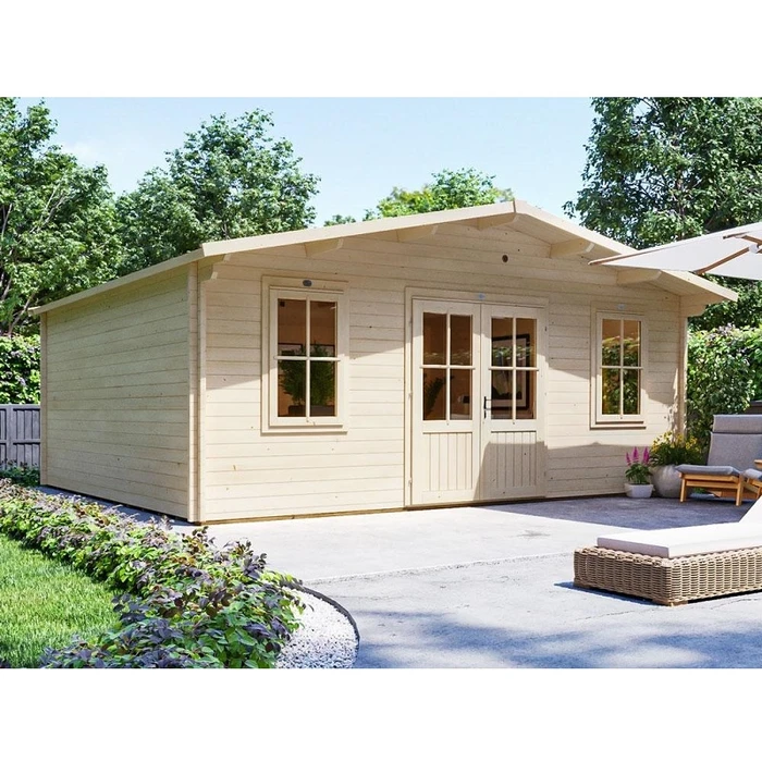 מחסן עץ 251083 בגודל 5/6 מטר בעובי 45, דגם VANQUARD מבית DUNSTER HOUSE