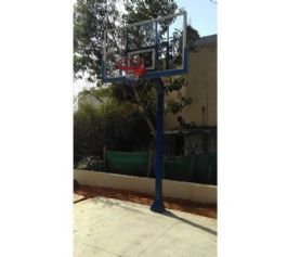 מתקן סל איכותי קבוע עם לוח שקוף וטבעת קפיצית "בסקט 2018" מבית CITYSPORT
