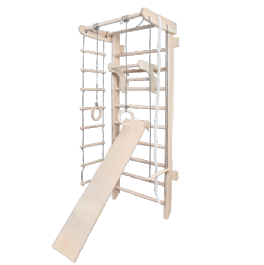 מתקן ספורט/נינג'ה לילדים 677915 עשוי מעץ אמיתי - סט מלא מבית CITYSPORT