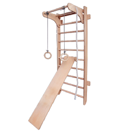 סולם שוודי לילדים 677917 עשוי מעץ אמיתי כולל מתח לסולם מבית CITYSPORT