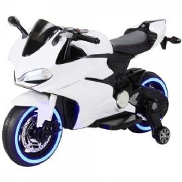 אופנוע ממונע 12V לילדים 350031 דוקאטי עם גלגלים גומי ולדים מבית CITYSPORT
