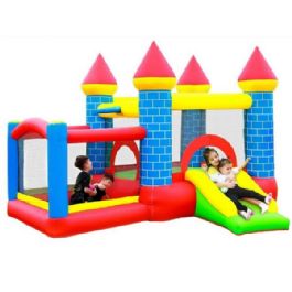 מתקן קפיצה/גלישה מתנפח 62064 כולל בריכת כדורים וחישוק כדורסל JUMPER