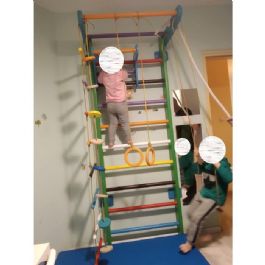 מתקן ספורט/נינג'ה לילדים 677916 עשוי מעץ אמיתי ומצופה לכה