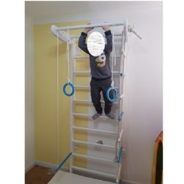 מתקן ספורט/נינג'ה לילדים 677916 עשוי מעץ אמיתי ומצופה לכה