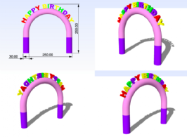 שער כניסה HAPPY BIRTHDAY 125833 מבית CITYSPORT
