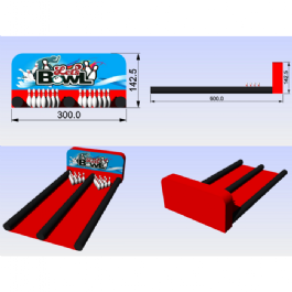 מתנפח באולינג 2 מסלולים 125844 ענק לאירועים מבית CITYSPORT