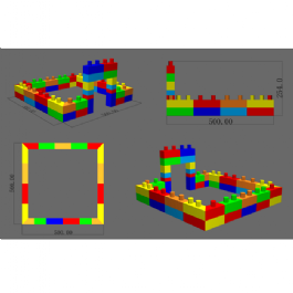 מתנפח מתחם לגו ענק 5/5 מטר, ללא רצפה 125851 מבית CITYSPORT