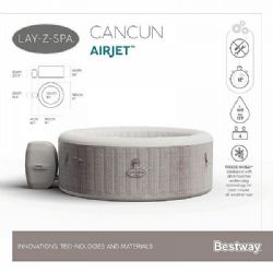 ג'קוזי מתנפח מתאים ל-2-4 אנשים 60003 דגם CANCUN מבית BESTWAY
