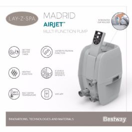 ג'קוזי מתנפח מתאים ל-2-4 אנשים 60055 דגם MADRID כולל WIFI מבית BESTWAY