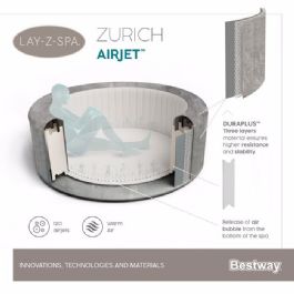 ג'קוזי מתנפח מתאים ל-2-4 אנשים 60065 דגם ZURICH מבית BESTWAY