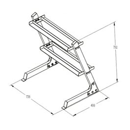 מעמד 2 קומות למשקולות יד 73/75/50 ס"מ 799030 מבית CITYSPORT