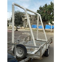 שער כדורגל PVC GU צינור 90 מ"מ עובי דופן 4.3 בגודל 3X2 מטר, עומק 1 מטר כולל רשת 485563 מבית CITYSPORT