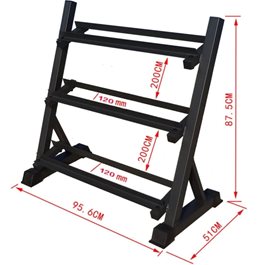 סטנד לאחסון משקולות 3 קומות - מעמד למשקולות יד 100297 מבית CITYSPORT