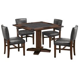שולחן קלפים ושולחן אוכל מרובע 100354 דגם Rustic מעץ מאסיבי Legacy