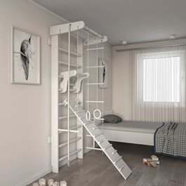 מתקן ספורט לילדים ביתי כולל סט אביזרים מלא 100911 בצע לבן