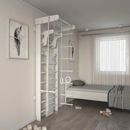 מתקן ספורט לילדים ביתי כולל סט אביזרים מלא 100911 בצע לבן