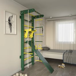 מתקן ספורט לילדים ביתי כולל סט אביזרים מלא 242507 בצבע ירוק/צהוב