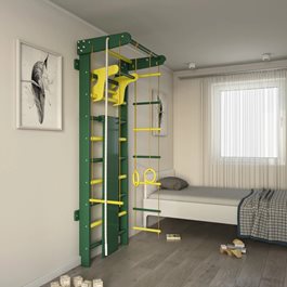 מתקן ספורט לילדים ביתי כולל סט אביזרים מלא 242507 בצבע ירוק/צהוב