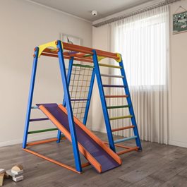 מתקן ספורט לפעוטות ביתי מתקפל 100924 בשילוב צבעים
