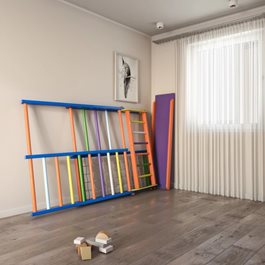 מתקן ספורט לפעוטות ביתי מתקפל 100924 בשילוב צבעים