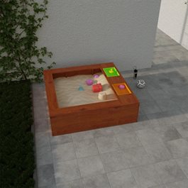 ארגז חול עם מיכלי מים 101100 עם כיסוי נגד לכלוך וגשמים