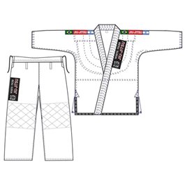 חליפת ג'וג'יטסו 101346 550 White Tiger בצבע לבן