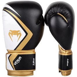 כפפות איגרוף 101391 VENUM Defender Contender 2.0 בצבע שחור/לבן/זהב