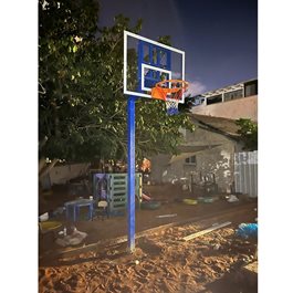 מתקן סל איכותי קבוע עם לוח שקוף וטבעת קפיצית "בסקט 2018" מבית CITYSPORT