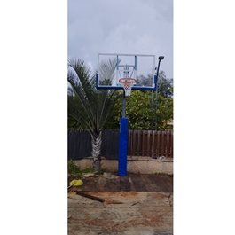 מתקן סל איכותי קבוע עם לוח שקוף וטבעת קפיצית "בסקט 2018" מבית CITYSPORT