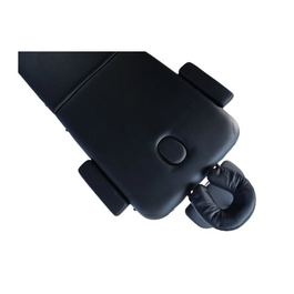 חדר טיפולים 101873 מיטת אלומיניום קורה תחתונה/כיסא למטפל/כרית חצי עגולה – צבע שחור מבית CITYSPORT