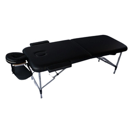 חדר טיפולים 101873 מיטת אלומיניום קורה תחתונה/כיסא למטפל/כרית חצי עגולה – צבע שחור מבית CITYSPORT