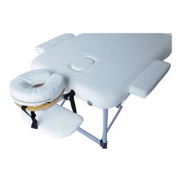 חדר טיפולים 101880 מיטת אלומיניום, כיסא למטפל וכרית חצי עגולה - צבע לבן מבית CITYSPORT