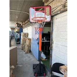 מתקן סל מתכוונן 1.55 מטר עד 2.6 מטר 242004 עם בסיס גלגלים להזזה נוחה מבית CITYSPORT