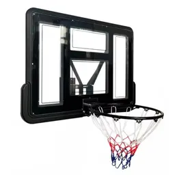 לוח כדורסל שקוף מקצועי 242472 בגודל 110/75 ס"מ עם הרחקה מהקיר דגם DUNK M007