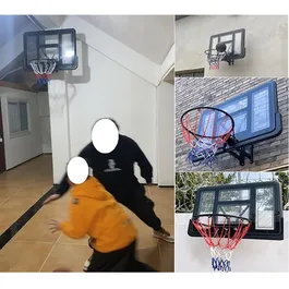 לוח כדורסל שקוף מקצועי 242472 בגודל 110/75 ס"מ עם הרחקה מהקיר דגם DUNK M007