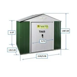 מחסן מתכת 242768 בגודל 1.81/2.01 מטר דגם TA65 מבית Toprosol