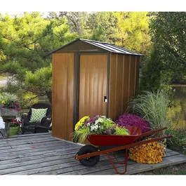 מחסן חצר מתכת דמוי עץ 242769 בגודל 1.51/1.22 מטר דגם WL54 מבית ARROW