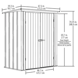 מחסן מתכת 242775 בגודל 1.71/1.00 מטר דגם PS53 מבית ARROW