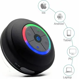 רמקול Bluetooth לאמבטיה עם תאורת לד 242784 מבית CITYSPORT
