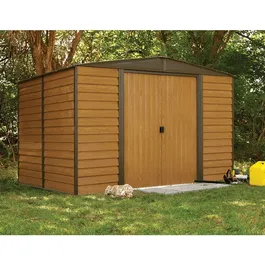 מחסן גינה מתכת דמוי עץ 242877 דגם WR108 בגודל 3.13/2.42 מטר מבית ARROW