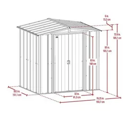 מחסן חצר מתכת 242896 דגם LG65 בגודל 1.94/1.51 מטר מבית Garden Top
